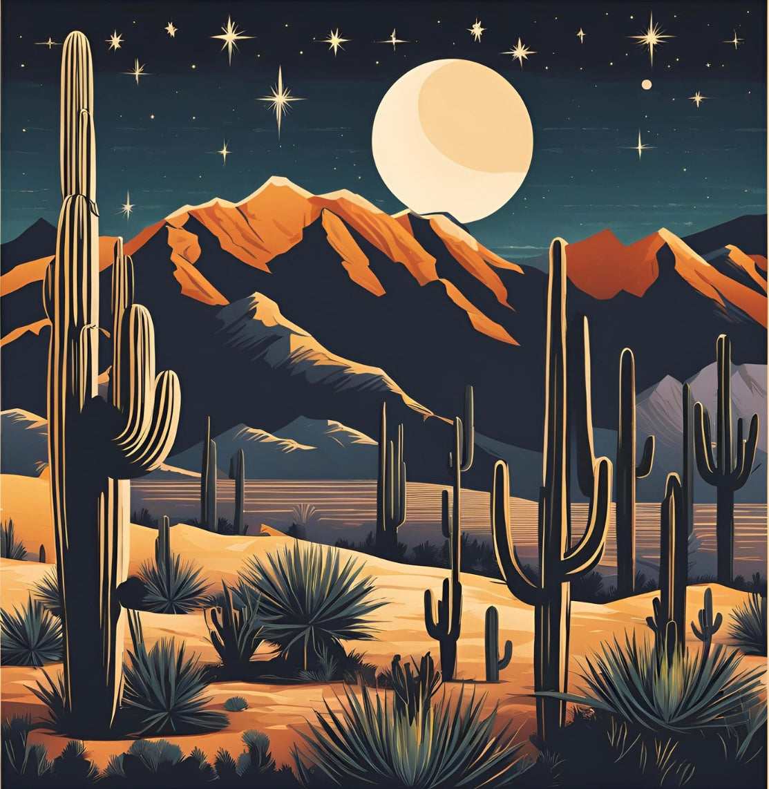 Retro Desert Metal Signs