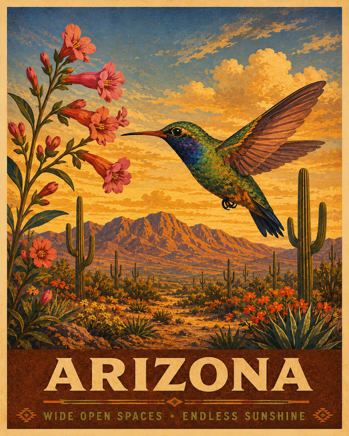 Retro Arizona Metal Signs