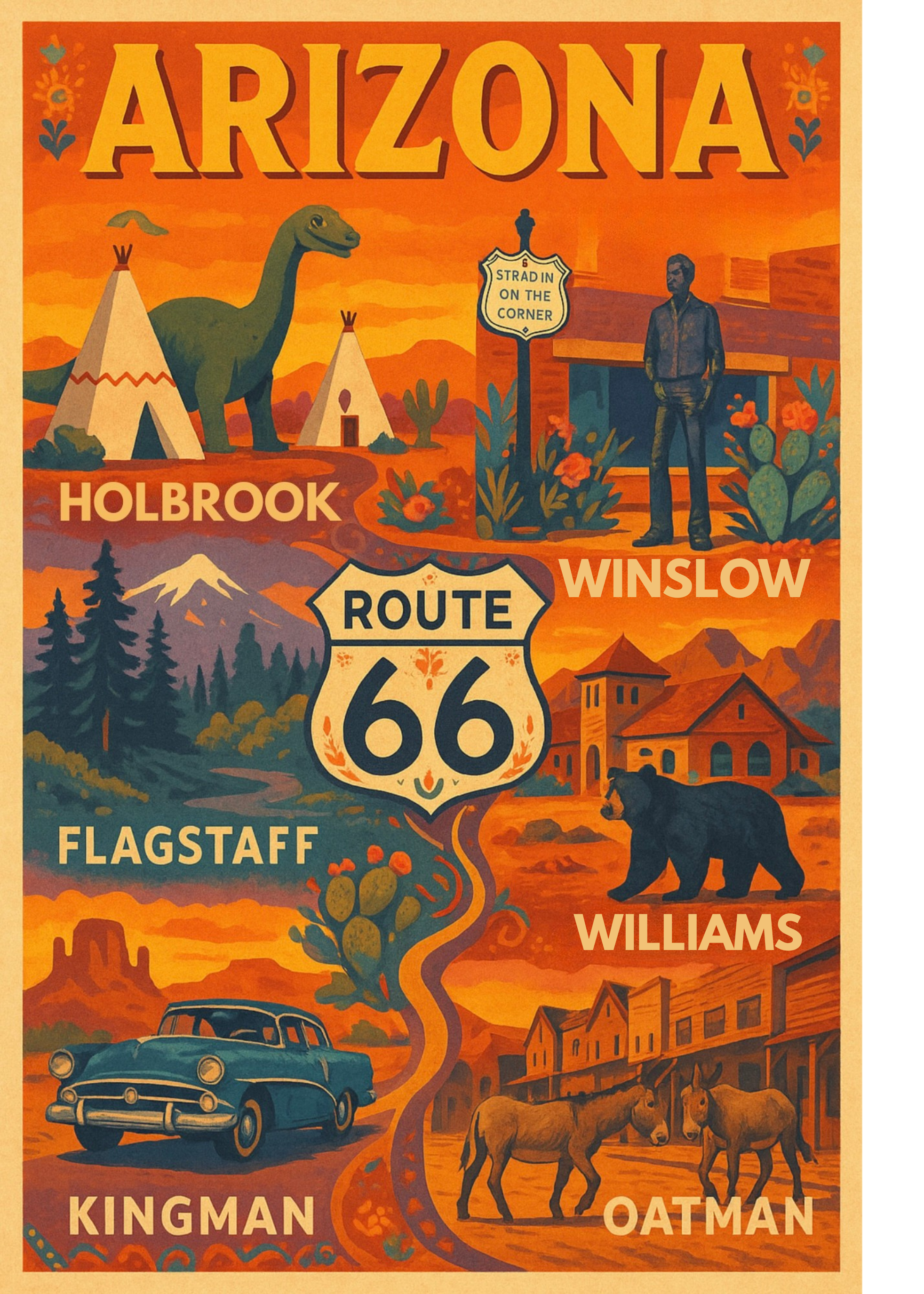 Retro Arizona Metal Signs