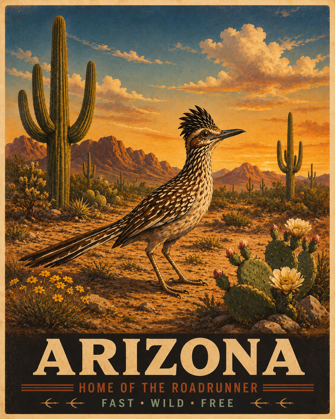 Retro Arizona Metal Signs