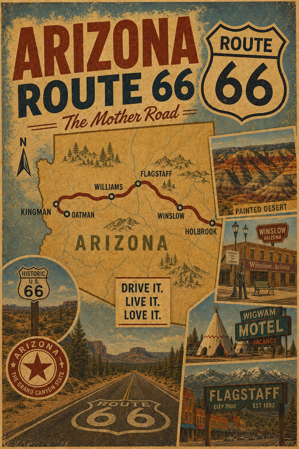 Retro Arizona Metal Signs